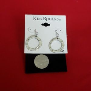 Disc drop earrings